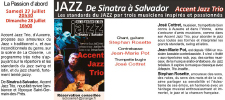De Sinatra à Salvador, les standards du JAZZ par trois musiciens inspirés et passionnés